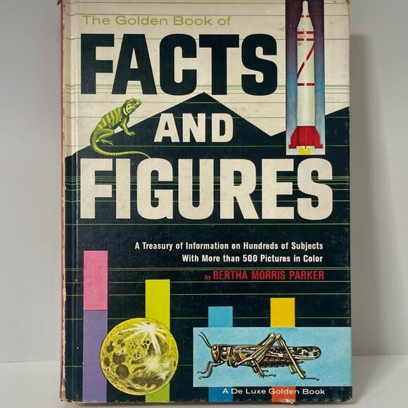 Golden Book Facts and Figures circa 1962 by Bertha Parker Vintage Retro Book - Picture 1 of 5